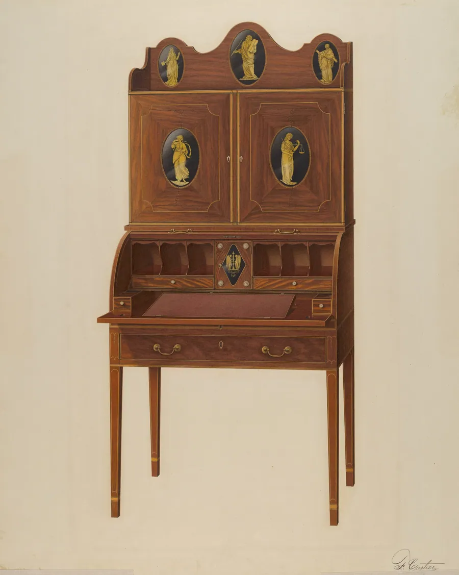 Cabinet Top Desk by Ferdinand Cartier
