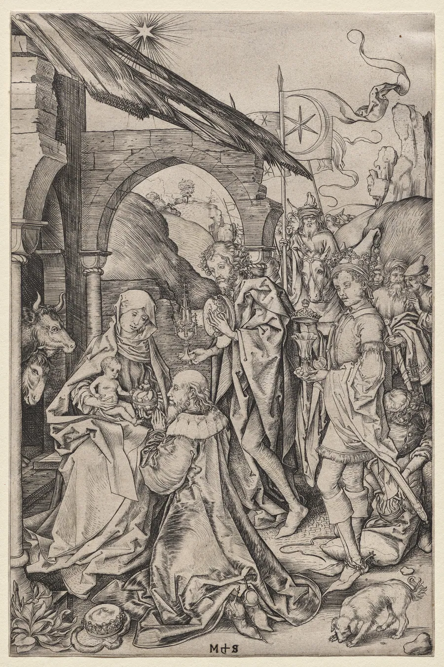 Adoration of the Magi by Martin Schongauer
