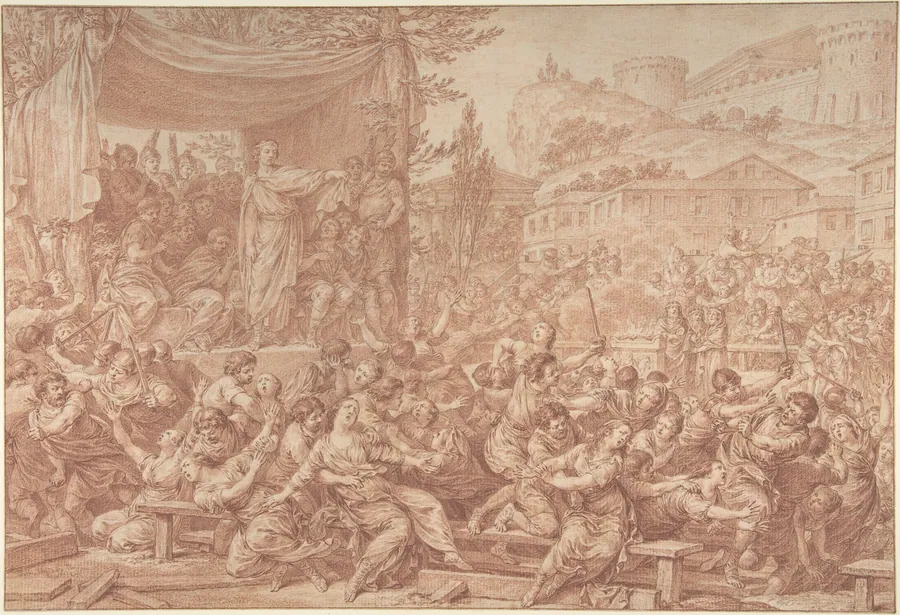 The Rape of the Sabine Women by Charles Nicolas Cochin II