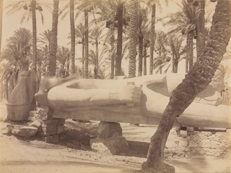Statue of Ramesses at Saqqara by Antonio Beato