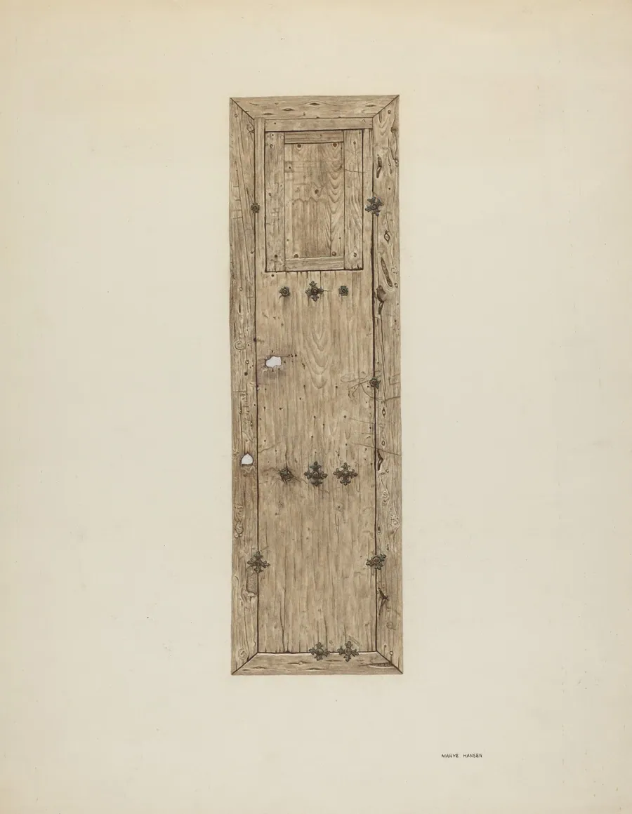 Copper-studded Door (One of a Pair) by Mary Hansen