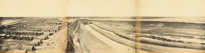 Interior of South Taku Fort Showing the Place of Landing, June 25, 1859