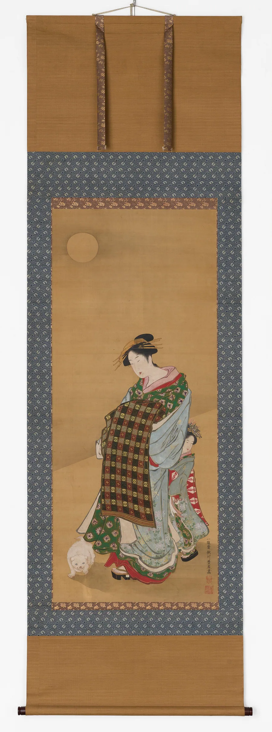 A Courtesan and her attendant by Utagawa Toyoharu (1735-1814)