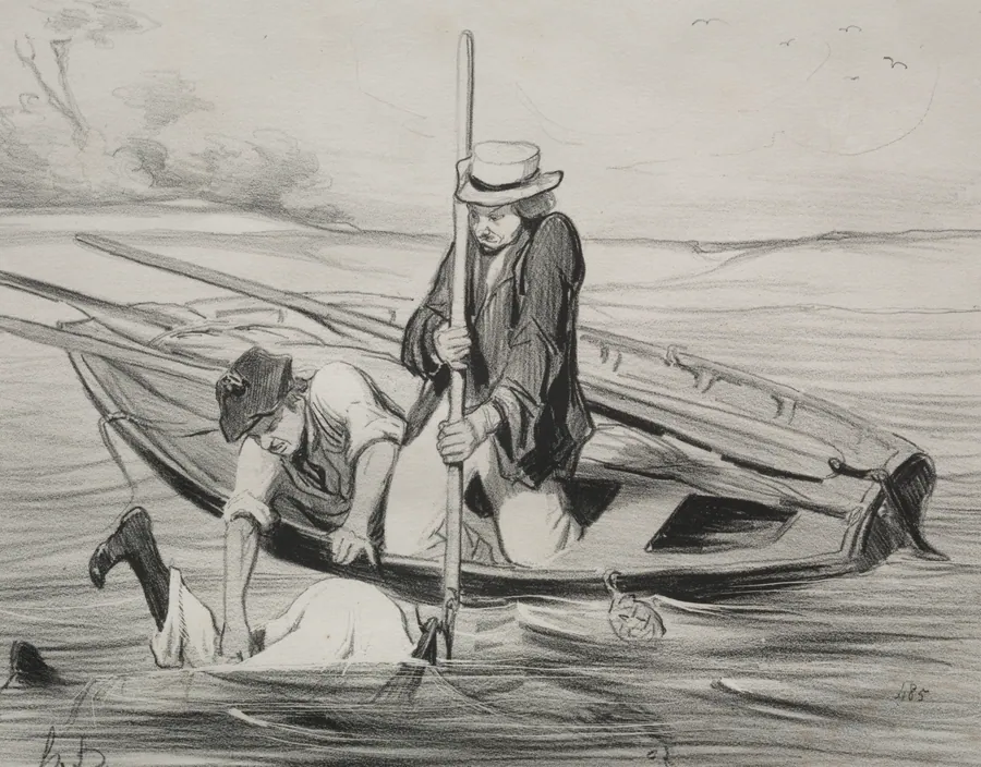 Man Overboard by Honoré Daumier