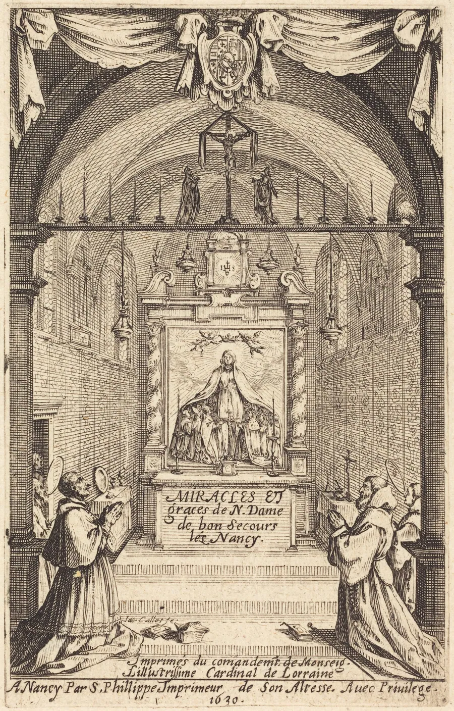 Frontispiece for the Miracles and Graces of Our Lady of "Bon-Secours-les-Nancy" by Jacques Callot