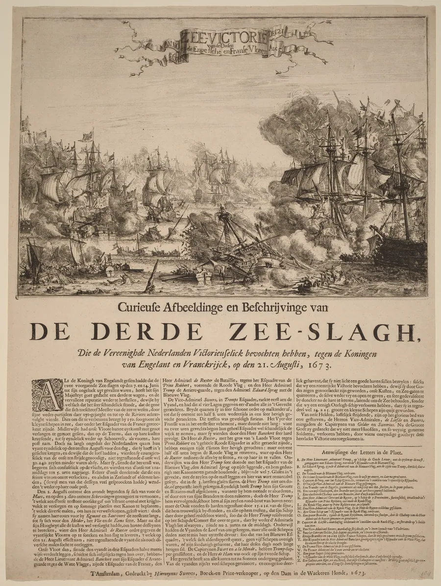 De Derde Zee-slagh (The Third Sea Battle) by Dutch 17th Century