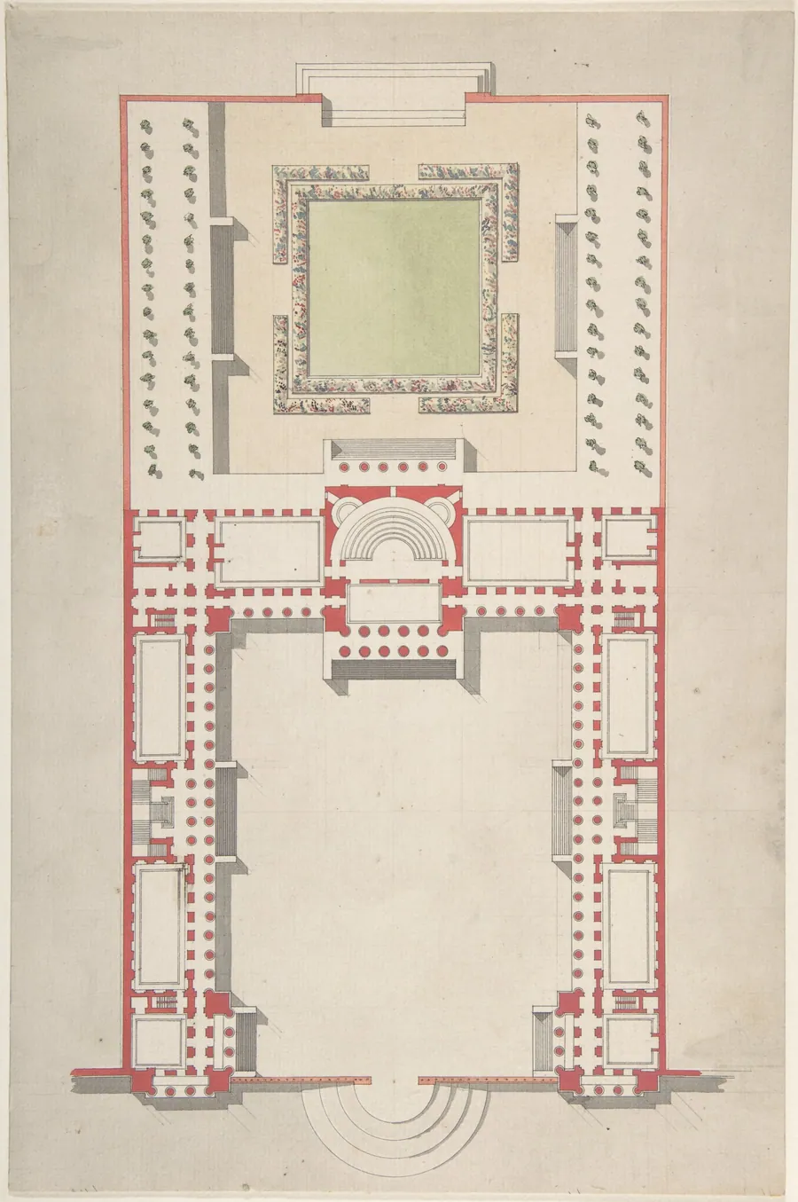 Architectural Ground Plan by Jean Jacques Huvé