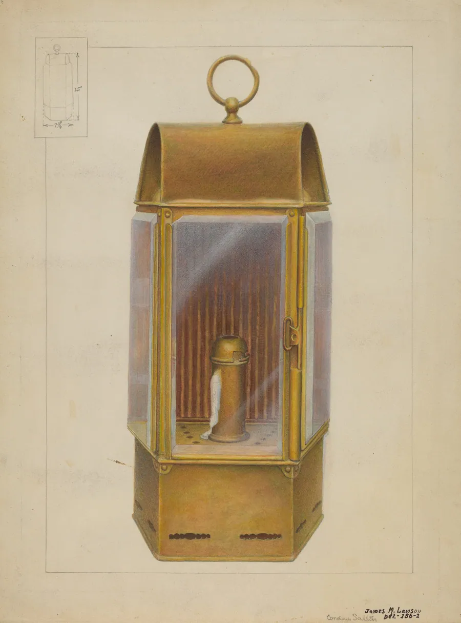 Wardroom Lamp from "Constitution" by James M. Lawson