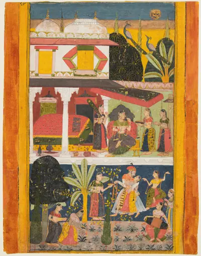 A Heroine and Her Paramour: Malavi Ragini, from a Ragamala