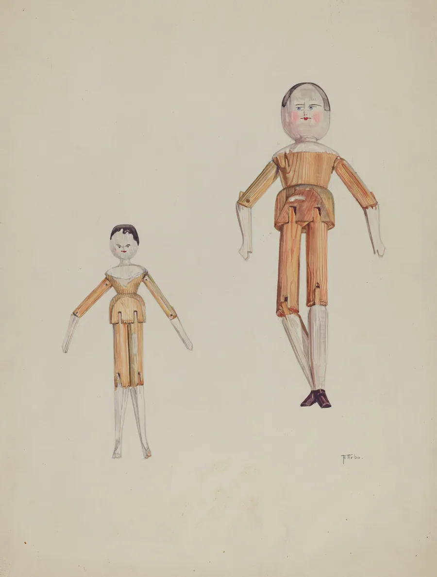 Jointed Wooden Dolls by Aurelia Arbo