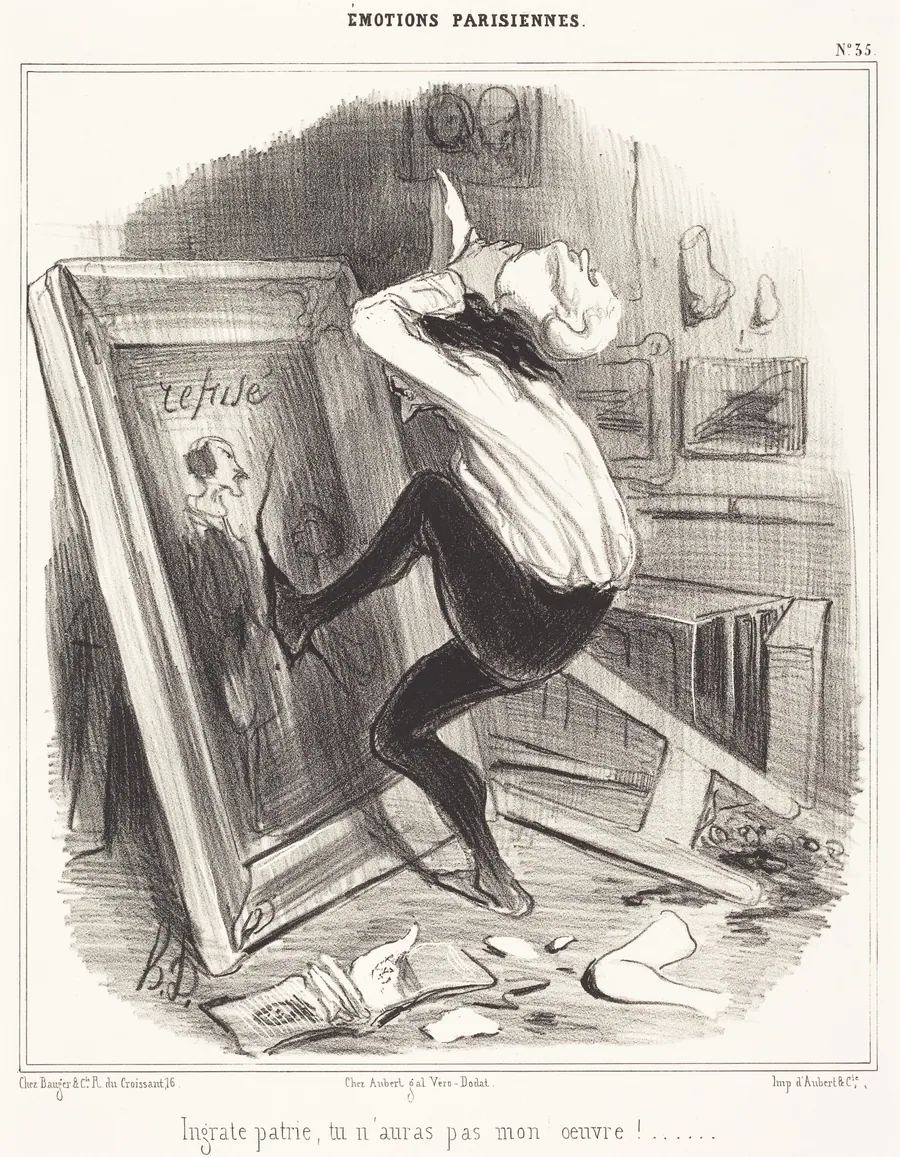 Ingrate patrie, tu n'auras pas mon oeuvre!... by Honoré Daumier