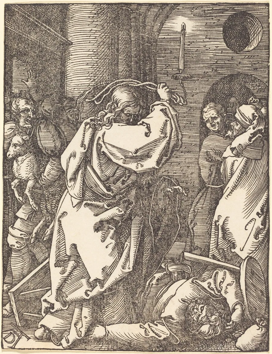 Christ Expelling the Moneylenders from the Temple by Albrecht Dürer