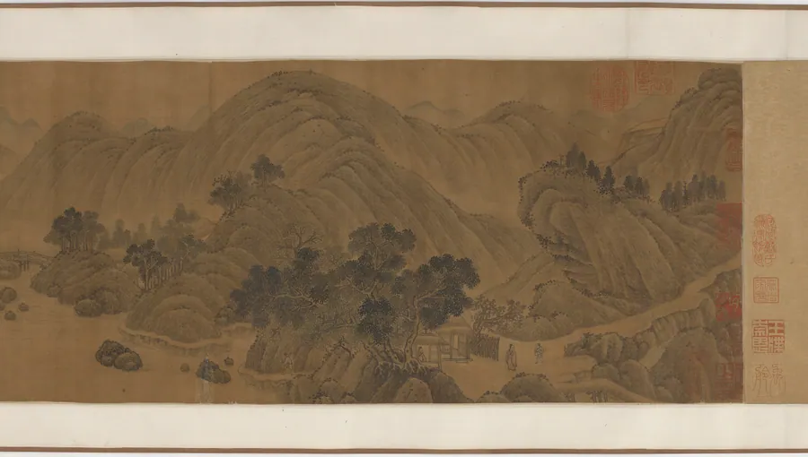 Mountain landscape by Formerly attributed to Dong Yuan (傳)董源 (died 962)