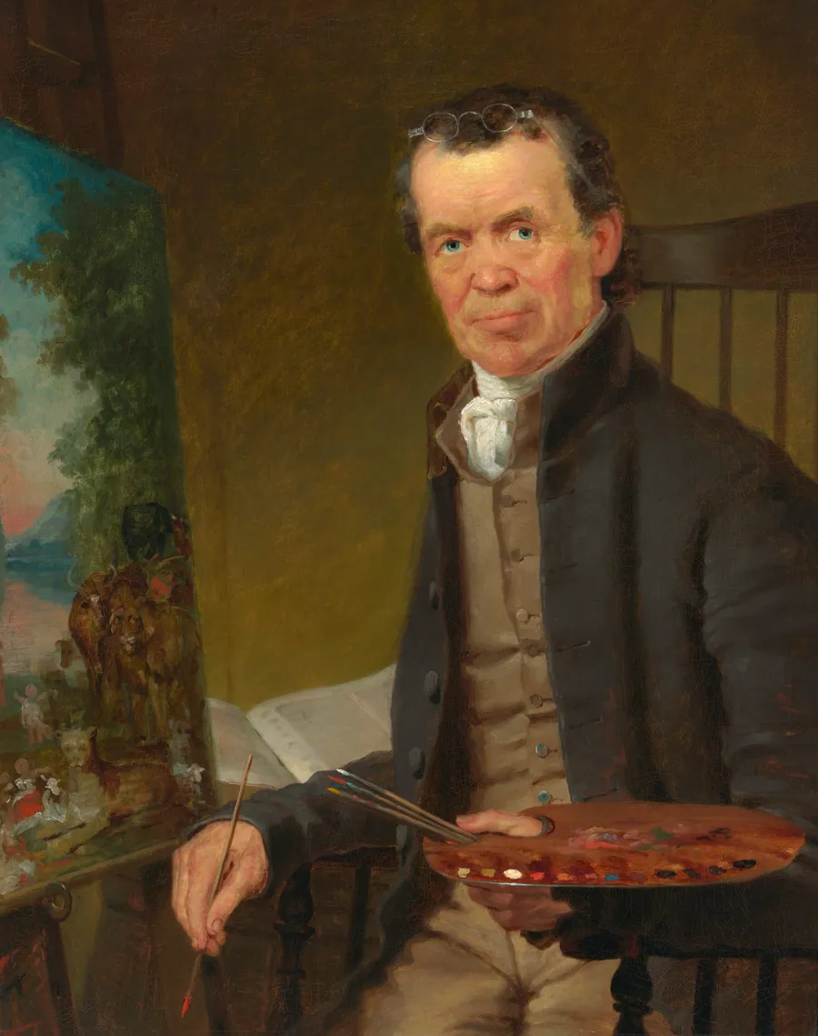 Edward Hicks Painting the Peaceable Kingdom by Thomas Hicks, 18 Oct 1823 - 8 Oct 1890