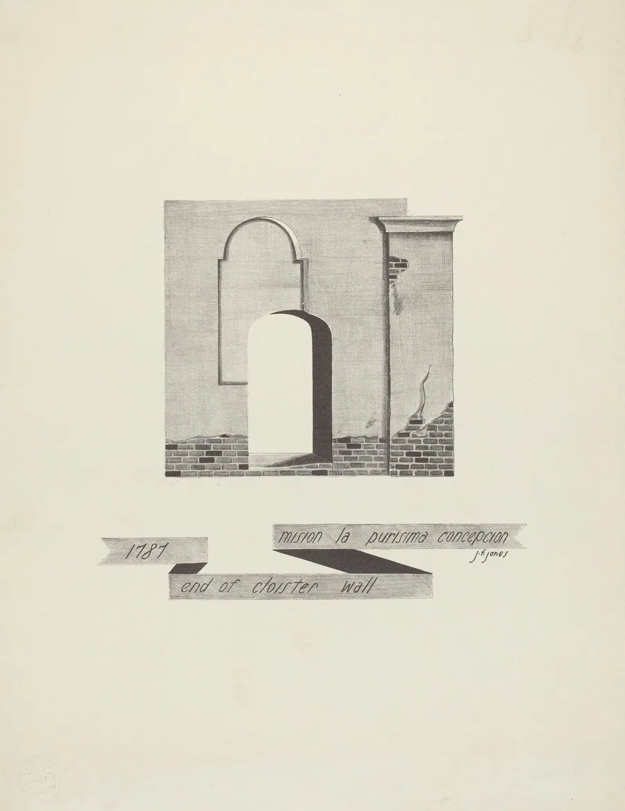 Mision La Purisima Concepcion - End of Cloister Wall by James Jones