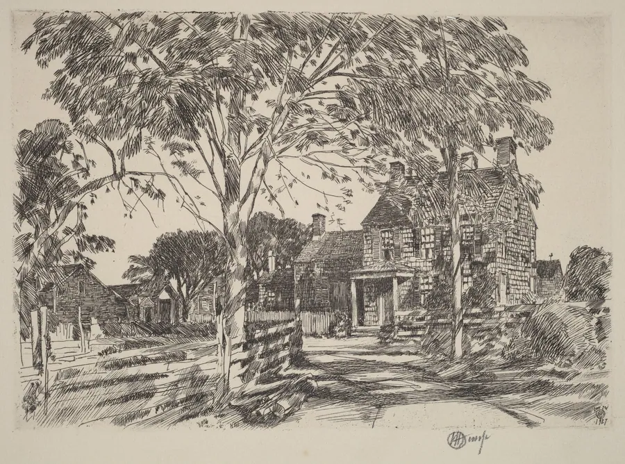 Walt Whitman's Birthplace by Childe Hassam