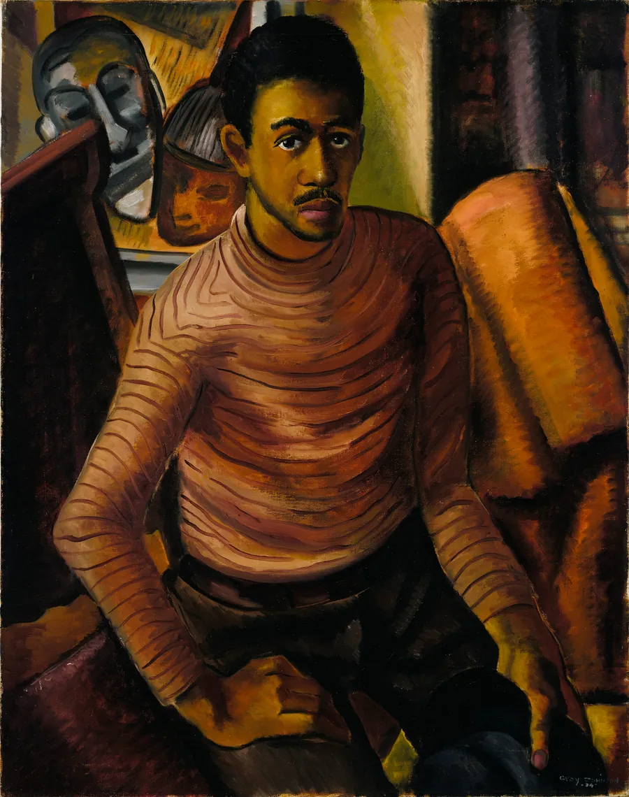 Self-Portrait by Malvin Gray Johnson, born Greensboro, NC 1896-died New York City 1934
