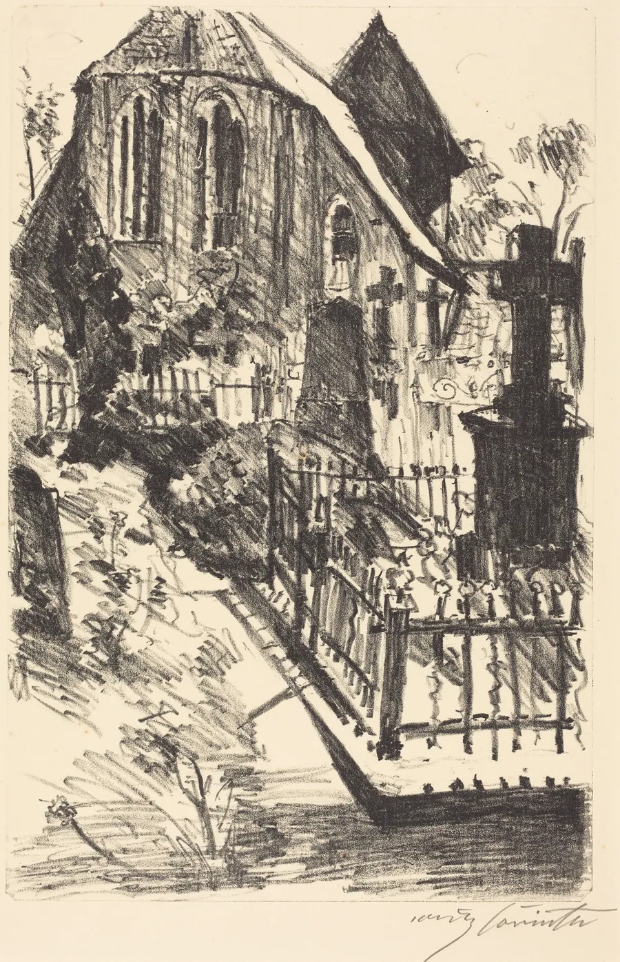 Kirchhof (Cemetery) by Lovis Corinth