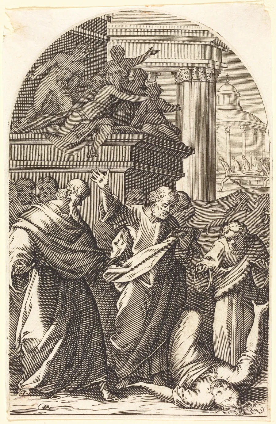 Sapphira Punished by Death by Jacques Callot