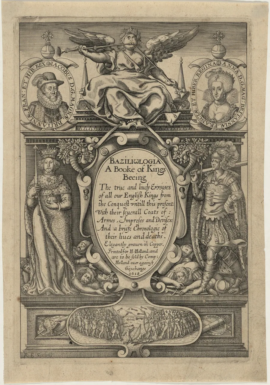 Title page, Baziliologia by Renold Elstrack
