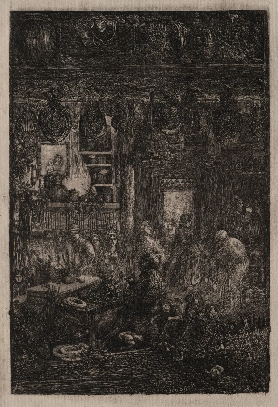 Moldavian Interior by Rodolphe Bresdin