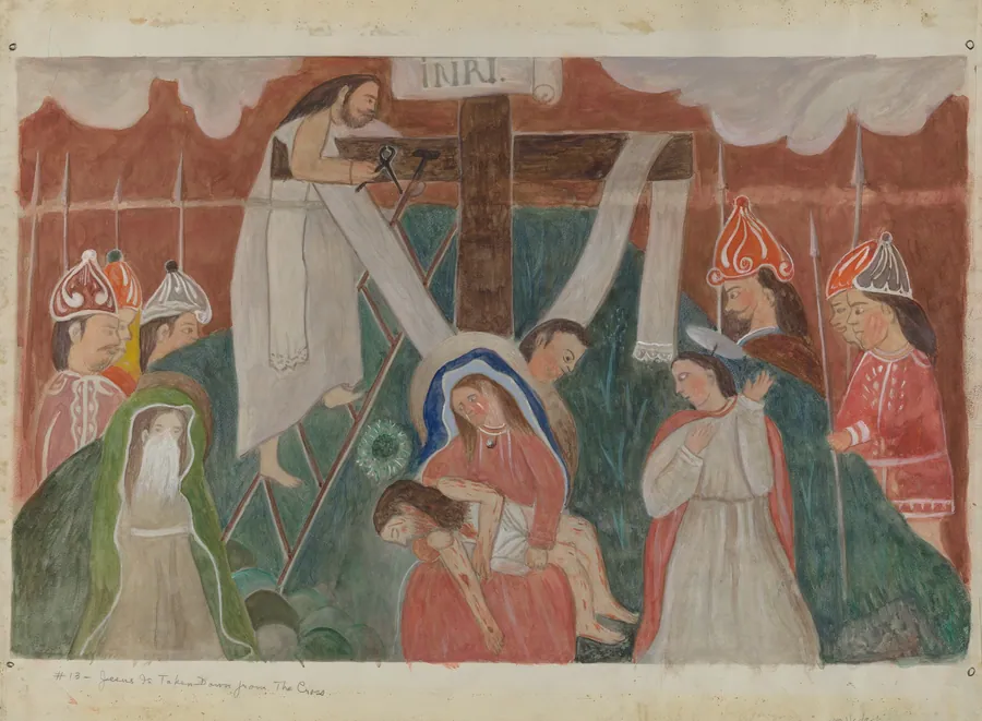 Station of the Cross No. 13: "Jesus is Taken Down from the Cross" by William Herbert
