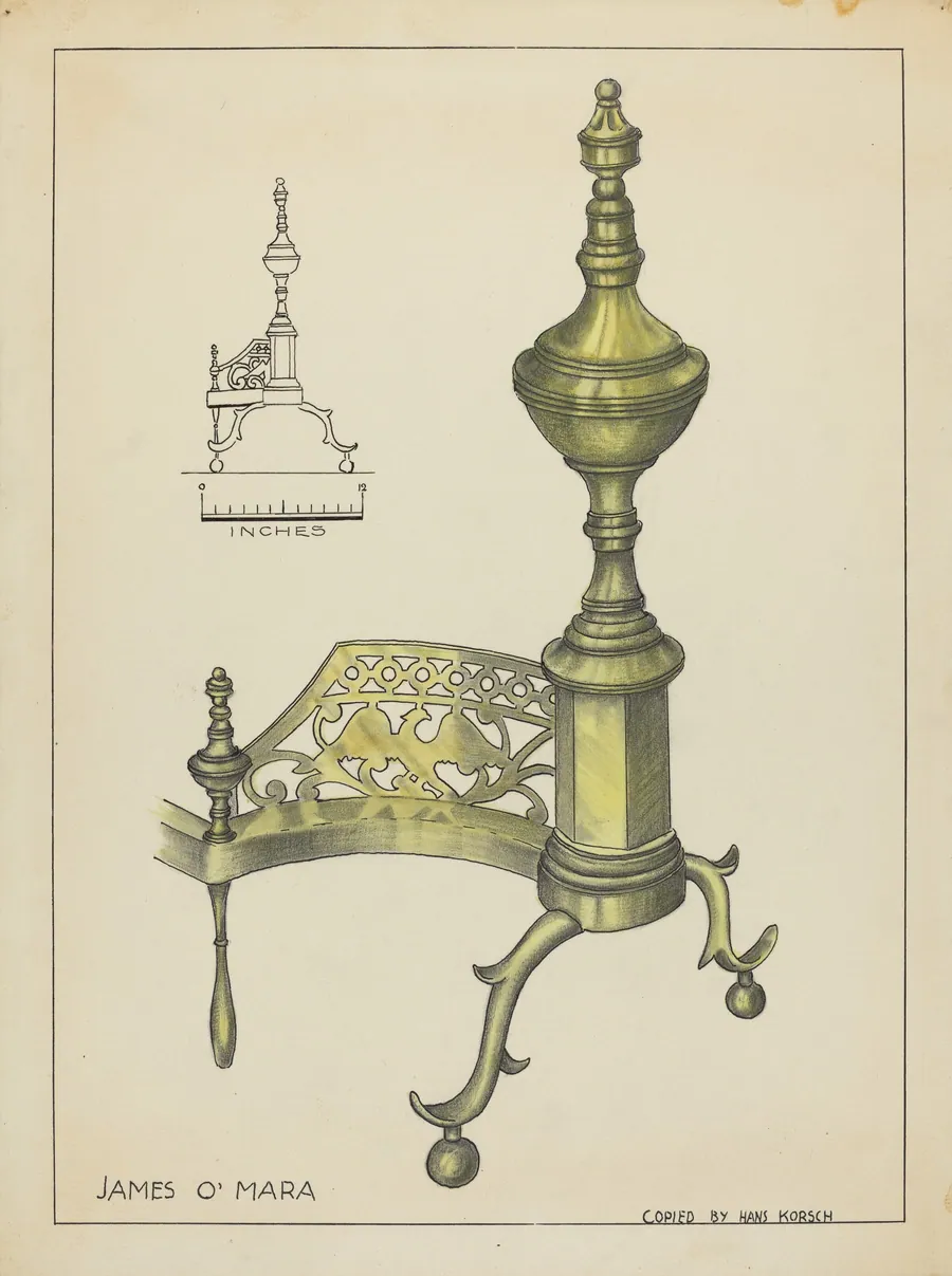 Andiron by Hans Korsch