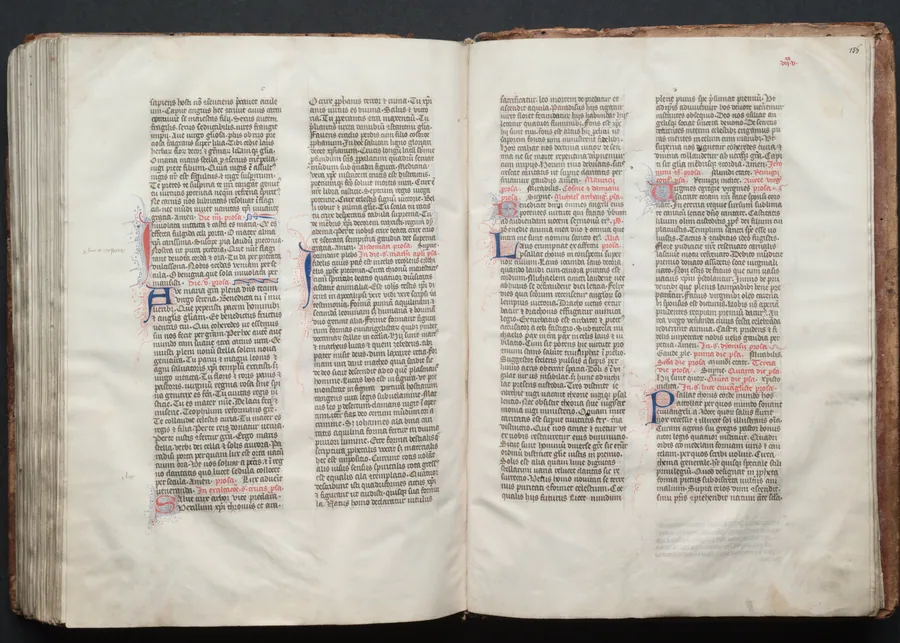 The Gotha Missal:  Fol. 155v, Text by Master of the Boqueteaux