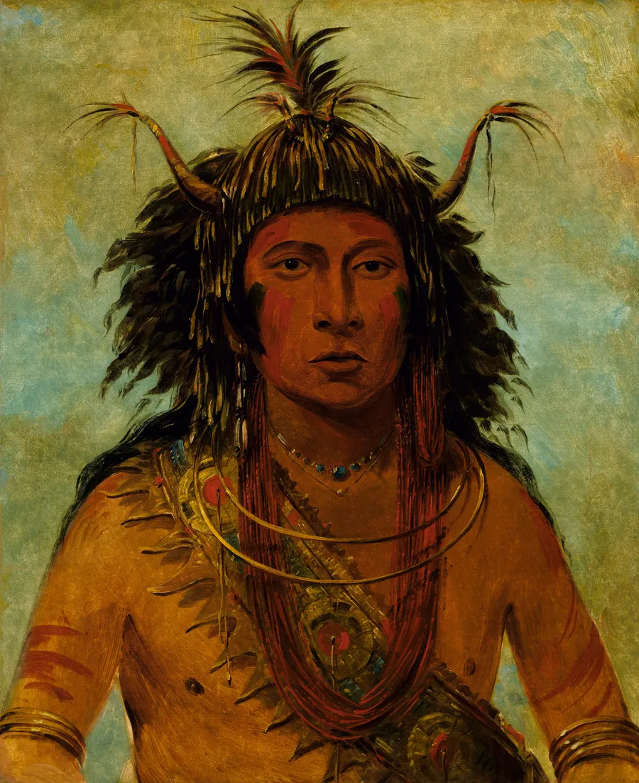 Say-say-gon, Hail Storm, War Chief by George Catlin, born Wilkes-Barre, PA 1796-died Jersey City, NJ 1872