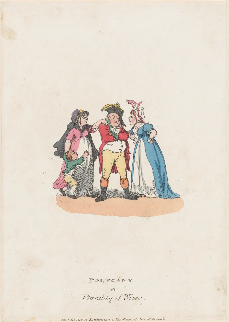Polygamy, or Plurality of Wives by Thomas Rowlandson