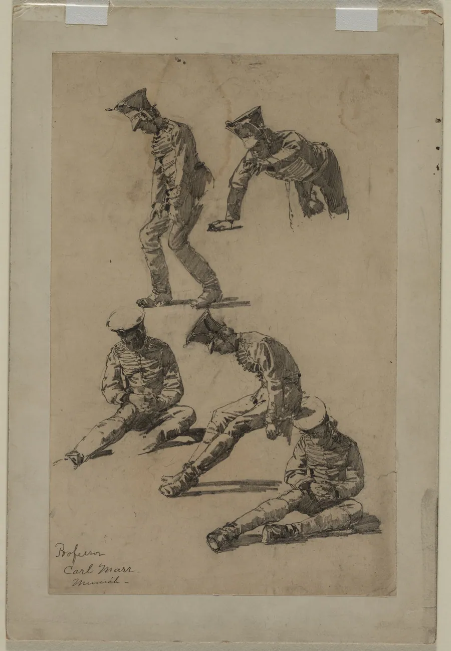 Five Studies of a Soldier by Carl Marr