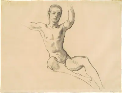 Study for Figure above "Music"