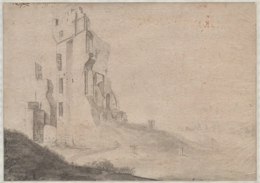 Ruin of the huis Ter Kleef near Haarlem by Roelant Roghman