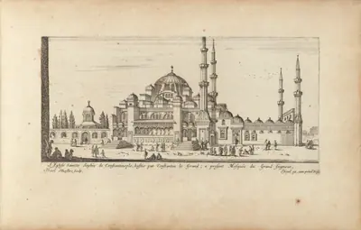 L'Eglise Saincte Sophie de Constantinople, bastie par Constantin le Grand; a present Mosquée du Grand seigneur