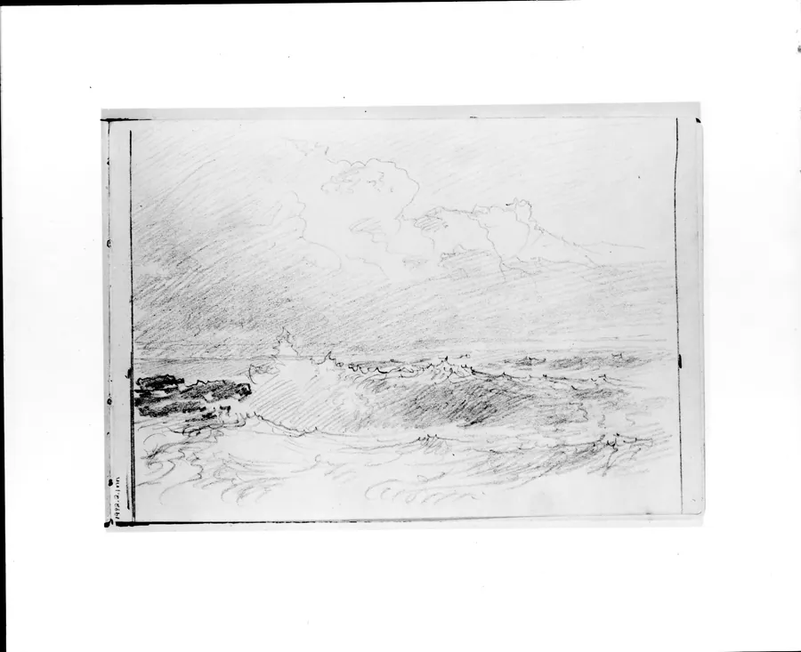 Seascape with Breaking Waves (from Sketchbook VII) by William Trost Richards