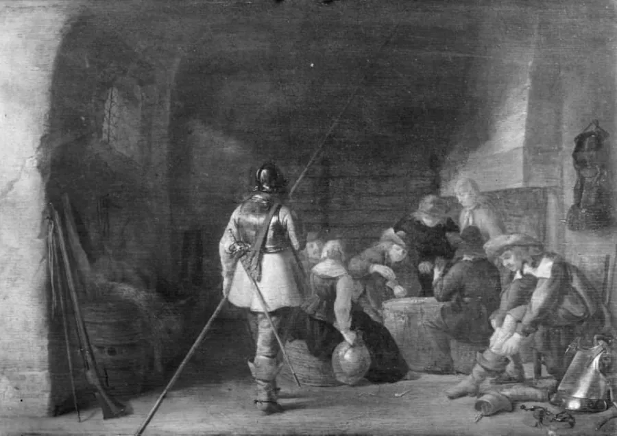 En vagtstue by Anthonie Palamedesz.