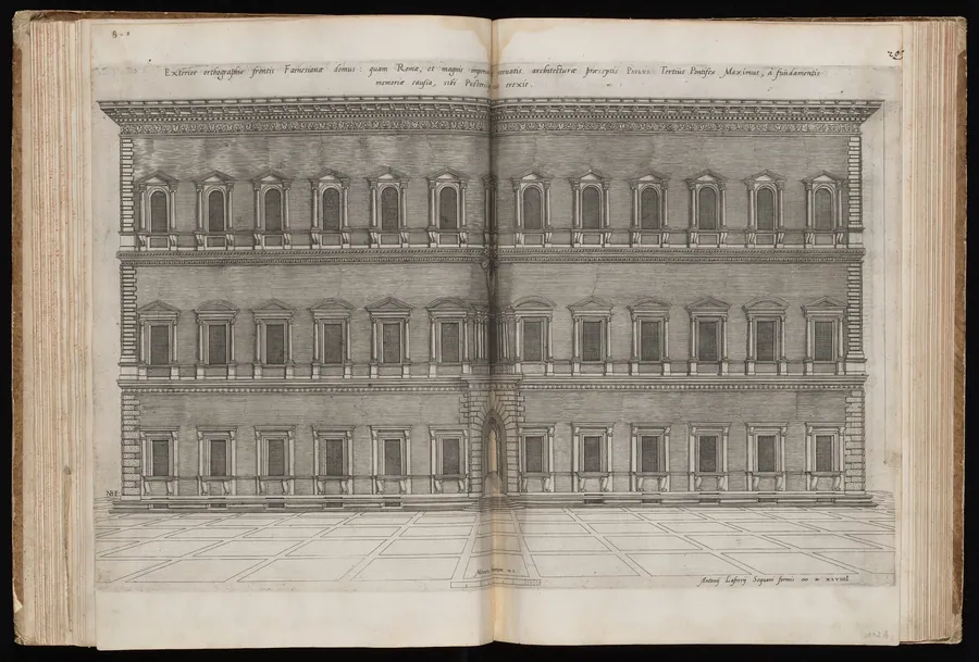 Palazzo Farnese by Nicolas Beatrizet