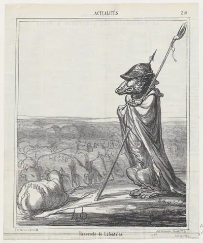 La Fontaine renewed, from 'News of the day,' published in Le Charivari, October 10, 1867