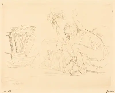 Le repos du modèle (2e planche) (The Model's Rest) (second plate)