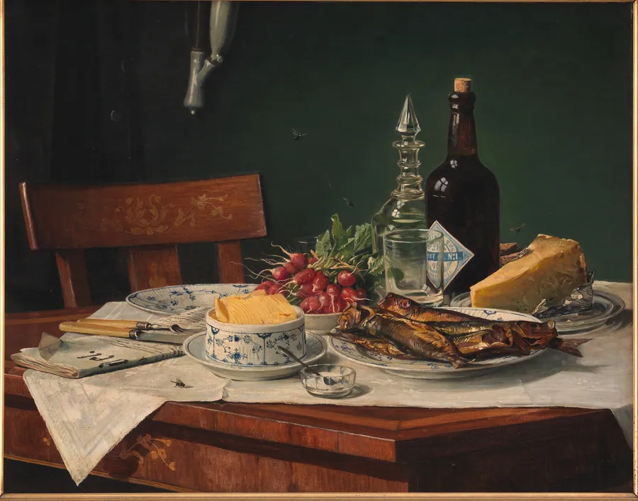 Et frokostbord by O.A. Hermansen