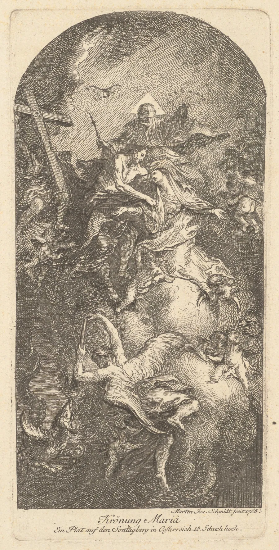 The Crowning of the Virgin by Martin Johann Schmidt