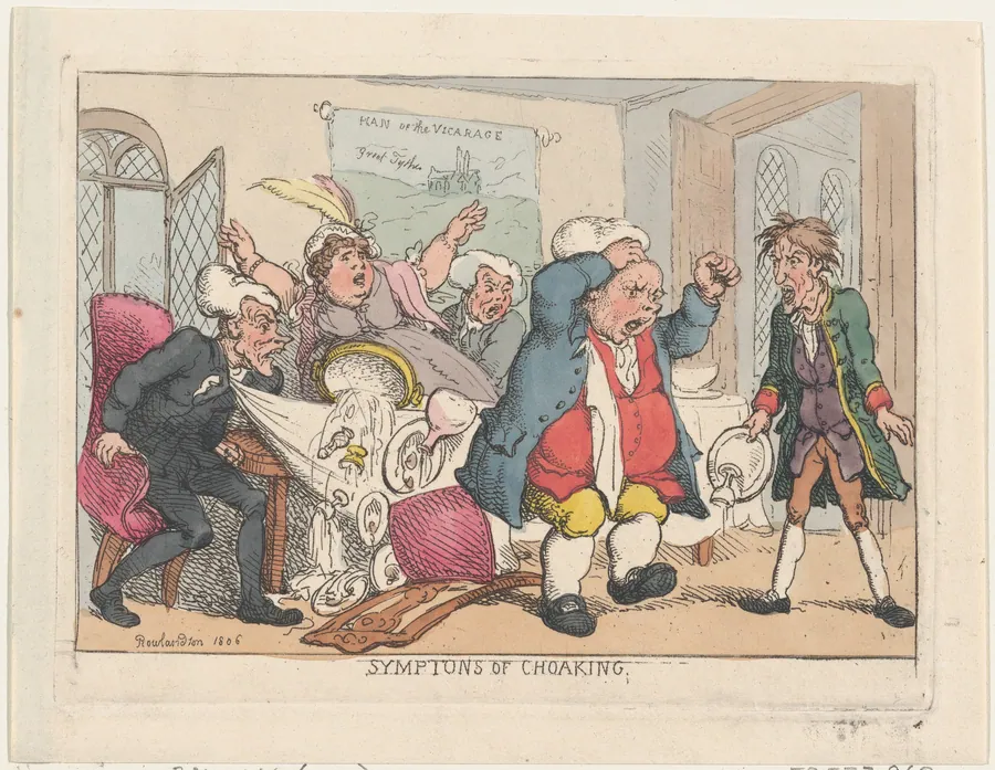 Symptoms of Choaking by Rudolph Ackermann, London