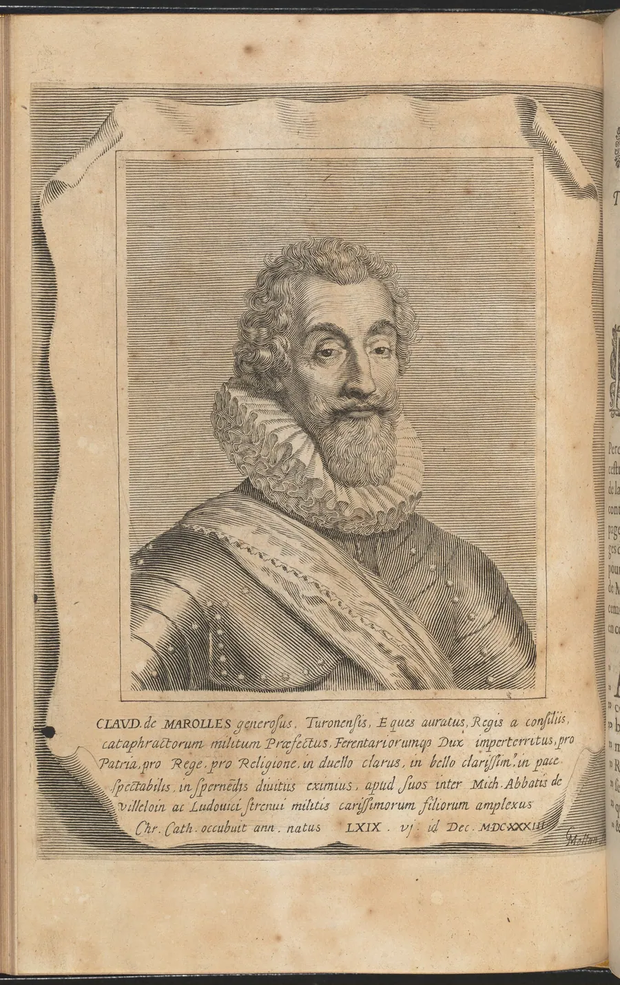 Claude de Marolles by Claude Mellan