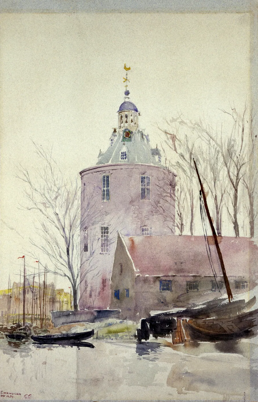 Tower at Enkhuisen, Holland by Cass Gilbert, born Zanesville, OH 1858-died Brockenhurst, England 1934