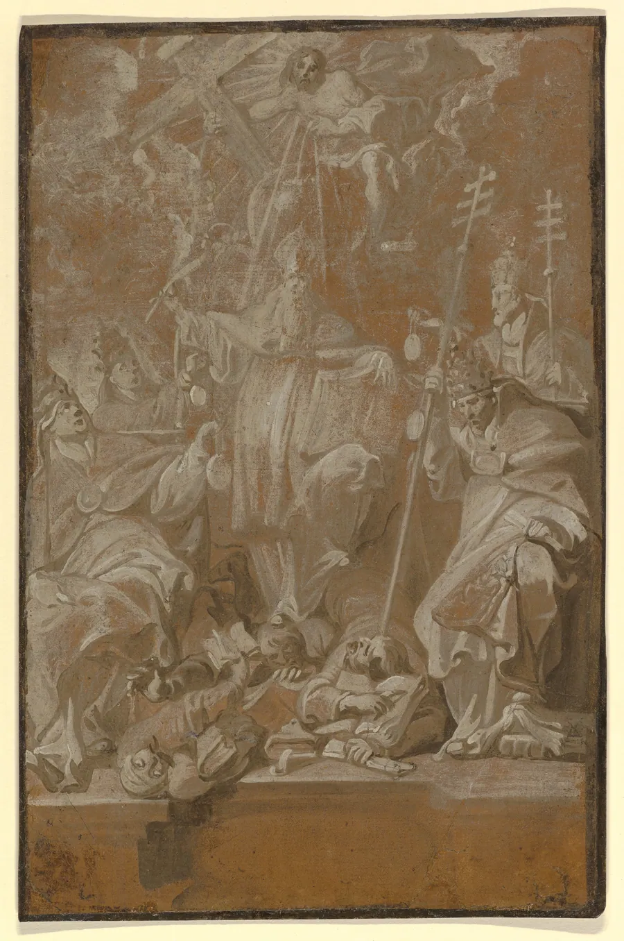 Saint Lambert Trampling his Murderers, Surrounded by the Four Church Fathers by Antoine Sallaert