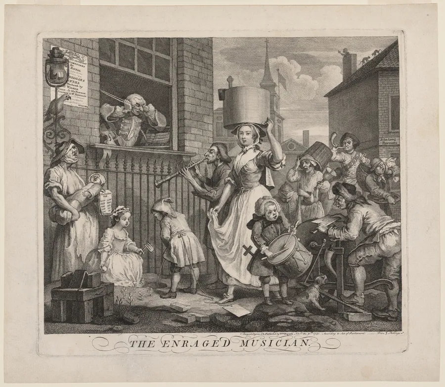 The Enraged Musician by William Hogarth