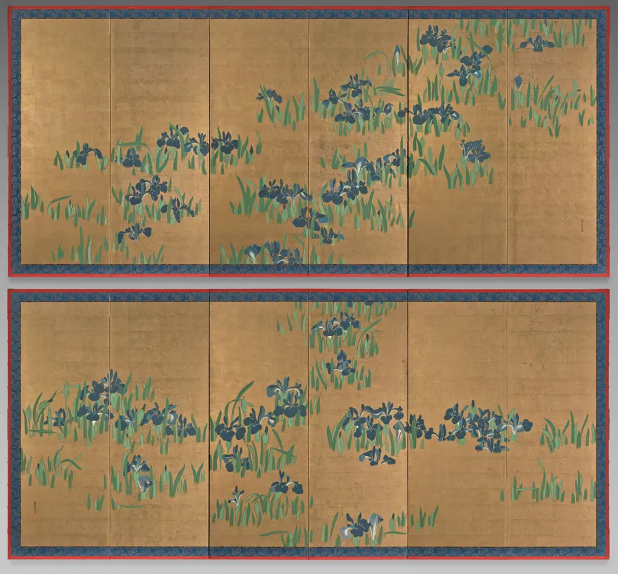 Irises by Watanabe Shikō