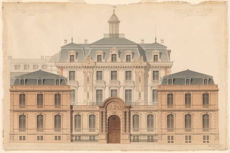 Presentation Drawing of the Hôtel de Camondo by Denis-Louis Destors
