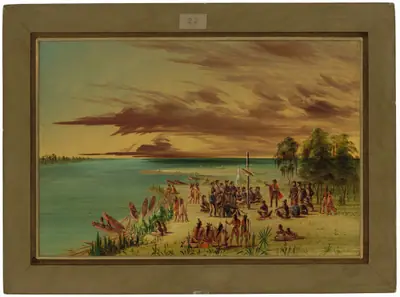 La Salle Claiming Louisiana for France.  April 9, 1682