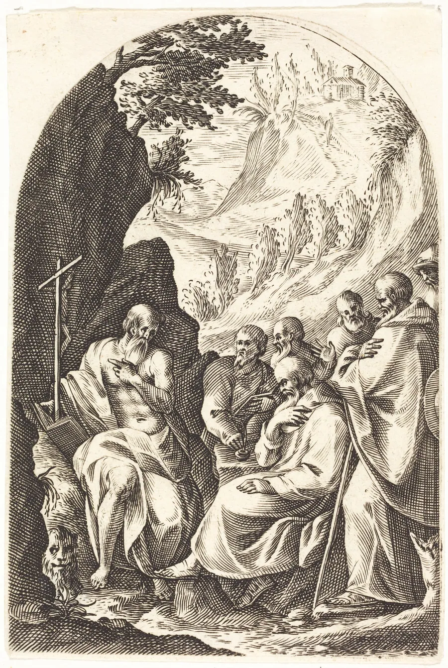 Saint Jerome Instructing his Disciples in the Desert by Jacques Callot
